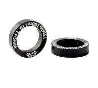 FUNOMOCYA Lot de 2 Rondelles de Fixation en Alliage D'aluminium 5 Mm, Adaptateurs de Moyeu 100 à 110 Mm, Accessoires pour Vélos de Montagne, Entretoises Robustes Noires pour Roue de Vélo