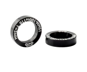 FUNOMOCYA Lot de 2 Rondelles de Fixation en Alliage D'aluminium 5 Mm, Adaptateurs de Moyeu 100 à 110 Mm, Accessoires pour Vélos de Montagne, Entretoises Robustes Noires pour Roue de Vélo