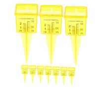 FUNOMOCYA Lot de 20 Pluviomètres pour Pelouse Tube Extérieur Jauge d'eau pour Pelouse Pluviomètre De Jardin pour Arroseur Extérieur Mesure De l'eau Jaune