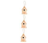FUNOMOCYA Lot De 3 Nichoirs À Oiseaux Suspendus en Bois Décoration À Peindre pour Écoles Camps Décoration Intérieure Mariages