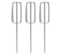 FUNOMOCYA Lot de 3 Tiges de Remplacement en Acier Inoxydable Argenté pour Batteur à Œufs, Accessoires Solide et Compatibles pour Mixeur à Main, Cuisine Maison Réutilisable