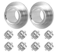 FUNOMOCYA Lot de 30 Entretoises en Aluminium pour Roues de Patins à Roulettes et Skateboards, Dimension 12 X 10 X 6 Cm, Couleur Argenté, Compatibles Trottinettes, Kit D’entretoises