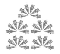 FUNOMOCYA Lot de 30 Pointes de Sprint en Acier Dur Argentées pour Chaussures de Course à Pointes, Système de Remplacement Rapide et Design Épuré pour Entraînements Intensifs
