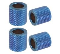 FUNOMOCYA Lot de 4 Anneaux D'appui-tête de Voiture en Alliage D'aluminium Bleu, Décoration Intérieure Compatible Plupart des Sièges Auto, Accessoires Décoratifs pour Banquette