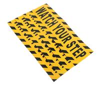 FUNOMOCYA Lot de 4 Autocollants Antidérapants au Sol 30X10 CM Ruban de Signalisation Noir et Jaune Panneau « Attention Où vous Mettez les Pieds » Autocollants PVC Résistants pour