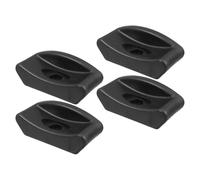 FUNOMOCYA Lot de 4 Coussinets en Caoutchouc Noir 116X49 MM Trou de 11 MM pour Support d'Haltères Amortisseurs Anti-Vibration et Antidérapants pour Rack de Musculation à Domicile