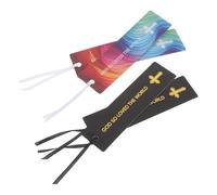 FUNOMOCYA Lot de 4 Marque-pages Bibliques Religieux Noël Croix Noire et Croix Colorée, Marque-pages D’angle Multi-onglets, Solide et Pratique pour Étude Biblique, Usage Scolaire Chrétien