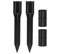FUNOMOCYA Lot de 4 Piquets de Remplacement en Plastique Léger pour Lampes Solaires de Jardin, Tuteurs de Fixation pour Éclairage Paysager Extérieur, Compatible Lampadaires et Lampes