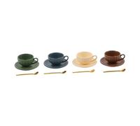 FUNOMOCYA Lot De 4 Tasses Miniatures pour Maison De Poupée Tasses À Café Et Soucoupes Miniatures Accessoires De Décoration pour Maison De Poupée Mini À Thé Et Mini À Café