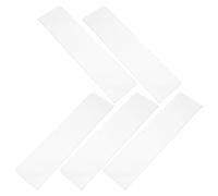 FUNOMOCYA Lot de 5 Porte-Affiches Muraux Transparents en Acrylique 20X5 CM avec Double Face Adhésif Porte-Plaque Nominative Réutilisable pour Bureau et Maison Support D’Étiquettes