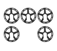 FUNOMOCYA Lot de 5 Protège-chaînes pour Vélo 42 Dents 4 Trous, Plastique Résistant aux Chocs, Couleur Noire, Protection pour Plateau et Pignon, Compatible VTT et Vélo de Route, pour