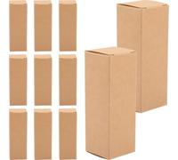 FUNOMOCYA Lot de 50 Boîtes D'emballage en Papier Kraft pour Rouge à Lèvres, Dimensions 3,1 X 3,1 X 9 Cm, Coffret Présent Pratique et Léger pour Rangement Cosmétique et Emballage Lèvres