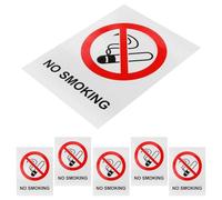 FUNOMOCYA Lot de 6 Autocollants « Interdiction de Fumer » Rectangulaires en Pvc Résistant, Panneaux D'avertissement Mural pour Bureaux, Espaces Publics et Sécurité Incendie, Panneau Mural