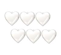 FUNOMOCYA Lot de 6 Boules Décoratives à Remplir de Cœur, Plastique Transparent, Ornements Suspendus pour Anniversaire et Fiançailles