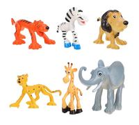 FUNOMOCYA Lot de 6 Figurines Animaux Sauvages en Plastique 3 Pouces, Modèle Animal en Plastique pour Garçon et Filles, Éducatif Créatif pour Découverte Nature et Jeu D’Imagination
