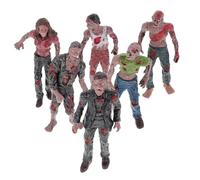 FUNOMOCYA Lot de 6 Figurines Zombies Statiques 10 CM en Plastique Sûr Poupées Mortes-Vivantes pour Garçons Jouets Zombies pour Garçon et Filles Accessoires de Jeu Halloween et Décoration