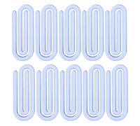 FUNOMOCYA Lot de 60 Trombones Décoratifs en Plastique Transparent Bleu Petits Clips Multifonctions pour Documents et Classeurs Pince à Papier Mignonne et Pratique pour Bureau et Loisirs