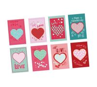 FUNOMOCYA Lot de 8 Cartes de Vœux Saint-valentin à Motif Cœur, Papier Cartonné Délicat, Format Compact, pour Invitations, Messages D'amour et Notes Personnalisées