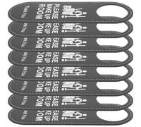 FUNOMOCYA Lot de 8 Panneaux de Porte Double Face en Cuir PU Noir Étiquettes «Ne Pas Déranger» et «Veuillez Nettoyer la Chambre» Supports Suspendus pour Poignées Standard Signalisation