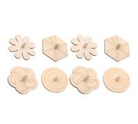 FUNOMOCYA Lot de 8 Toupies en Bois Brut à Peindre Soi-Même Gyroscope pour Garçon et Filles Formes Variées Kit DIY Créatif et Éducatif pour Motricité Fine et Coordination