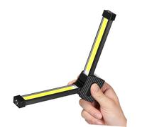 FUNOMOCYA Lumière de travail pliante lampes de camping pliables LED trouble lumière led arbeitsleuchte alliage d'aluminium Noir