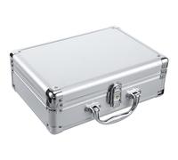 FUNOMOCYA Mallette Mallette Rigide Polyvalente en Alliage D'aluminium Argentée Poignée Pratique, Facile à Transporter et Rangement Sécurisé pour Usage Professionnel