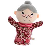 FUNOMOCYA Marionnette à Main en Peluche Douce pour Garçon et Filles et Adultes, Modèle Grand-mère, Tissu Léger et Confortable, Éducatif Familial pour Raconter des Histoires, pour Théâtre