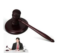 FUNOMOCYA Marteau de Juge Bois avec Bloc Sonore Autorité pour Enchères Réunions et Cérémonies Décoration pour Bureau et Salle Audience