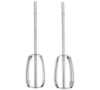 FUNOMOCYA Mélangeur à Œufs à Main en Acier Inoxydable Argenté, Outil de Cuisson Ergonomique Facile à Tenir pour Pâtisserie et Mélange Petits Récipients, 1 Paire Réutilisable