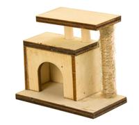 FUNOMOCYA Mini Arbre à Chat Décoratif Jouet Miniature pour Chat Poteau à Gratter Bois Accessoire De Maison Réaliste Décoration Intérieure Élégante