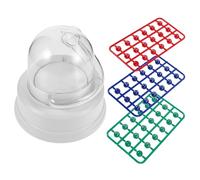 FUNOMOCYA Mini Bingo Machine Portable with Electric Vibration Travel Plastic Lotto Ball Cage for Party Family Fun and Halloween Entertainment