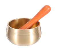 FUNOMOCYA Mini Bol Chantant en Laiton et Bois, Léger, avec Bâton en Bois et Maillet, pour et Autel