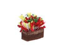 FUNOMOCYA Mini Doll House Garden Plante en Pot Mini Fleur en Pot Fleur Miniature Artificielles en Bois