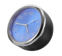 FUNOMOCYA Mini Horloge Automatique pour Voiture en Métal Bleu, Horloge de Tableau de Bord Facile à Utiliser et Installation sans Effort, Décoration Intérieure Automobile