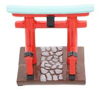 FUNOMOCYA Mini-Portail Torii en Résine Modèle Miniature Décoratif pour Maison de Poupée Porte Japonaise DIY Décoration de Scène Japonaise Accessoire Micro-Paysage 1 Pièce