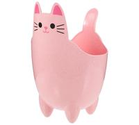 FUNOMOCYA Mini Poubelle Kawaii en Plastique Rose Forme de Chat, Seau de Rangement Léger pour Étudiants et Garçon et Filles, Bureau et Chambre, Facile à Placer et Ranger Petits Objets