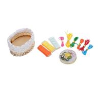 FUNOMOCYA Miniature Embroidery Tool Basket Kit for Dollhouse Décor Detailed Realistic Sewing Accessory for DIY Miniature Craft Projects Versatile Tiny Furniture Décor