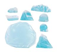 FUNOMOCYA Miniatures Pingouin Et Décor Iceberg Arctique Lot De 8 en Résine Scènes sous-Marines Réalistes pour Décoration Aquarium, Maison Et Bureau Projet Créatif Garçon Et Filles