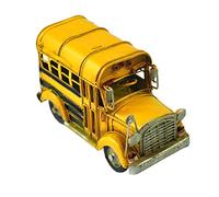 FUNOMOCYA Modèle Autobus Scolaire Vintage Fer pour Décoration Intérieure Collection Ou Cadeau avec Finition Artisanale