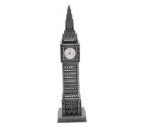 FUNOMOCYA Modèle Horloge Big Londres Argenté Souvenir Architecture Britannique Miniature Monument Landmark Décoration Bureau Maison Vintage