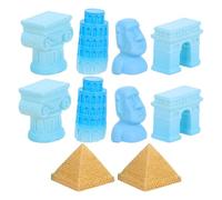 FUNOMOCYA Modèle Miniature de Bâtiments Célèbres du Monde en Résine Pilier Romain et Pyramide, Décoration de Bureau Réaliste et Ornement Éducatif pour Garçon et Filles