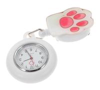 FUNOMOCYA Montre de Poche Infirmière Blanche Clip Rétractable en Quartz, Design Mignon, pour Médecins et Étudiants en Soins