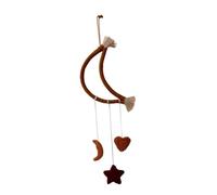 FUNOMOCYA Moon Star Wool Felt Mobile Pendant Creative Hanging Ornament For Room Decor Soft Safe For Room For Nursery And Living Room