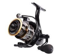 FUNOMOCYA Moulinet de Métallique Robuste avec Bobine Fil Complet Poignée EVA Douce et Légère Accessoire pour Télescopiques Leurres et Surfcasting Mer Adapté Rivière et Lac