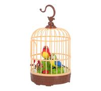 FUNOMOCYA Oiseau Parlant à Induction Vocale, Cage à Oiseaux Réaliste Compacte, Électronique Interactif pour Garçon et Filles Chants et Battements D’Ailes, Décoration Intérieure, sans Pile