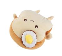 FUNOMOCYA Oreiller en Peluche Forme de Mie Réaliste Petit Format Couleur Claire, Coussin Lombaire Décoratif pour Canapé, Rembourrage Coton PP Confortable, Présent Créatif pour Maison