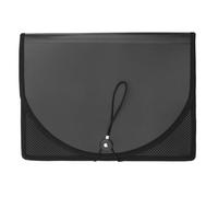 FUNOMOCYA Organiseur de Fichiers Portable en Polypropylène 25 Compartiments, Paquet de Tri de Dossiers à Soufflet, Pochette Extensible Noire pour Bureau et Rangement des Documents