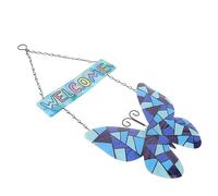 FUNOMOCYA Panneau De Bienvenue Suspendu Fer Motif Lépidoptère Décoration Murale Ornement De Porte Pour Boutique Extérieur