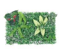 FUNOMOCYA Panneau Mur Végétal Artificiel Vert Résistant Décoloration Décoration Murale Intérieure et Extérieure Fixation Facile pour Mariages et Espaces Commerciaux