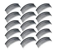 FUNOMOCYA Peigne à cheveux vintage 12 cm en plastique noir 24 dents serrées lot de 48 pièces pour cheveux épais, chignon banane et coiffure de mariage